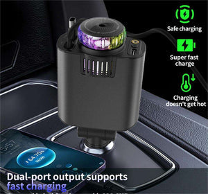 5-in-1 Starlight Car Charger with RGB Glow & Perfume Diffuser