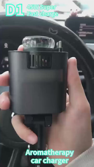 5-in-1 Starlight Car Charger with RGB Glow & Perfume Diffuser