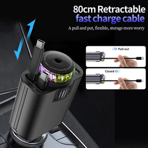 5-in-1 Starlight Car Charger with RGB Glow & Perfume Diffuser