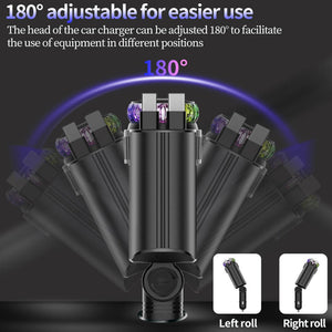 5-in-1 Starlight Car Charger with RGB Glow & Perfume Diffuser