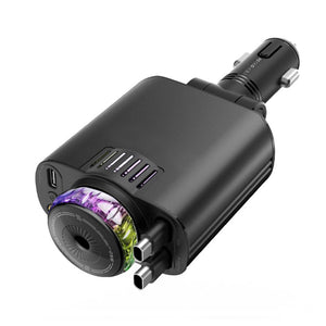 5-in-1 Starlight Car Charger with RGB Glow & Perfume Diffuser